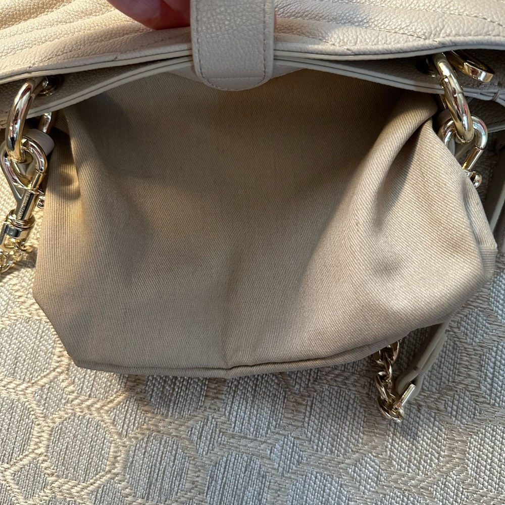 Rebecca Minkoff. Edie Chevron Quilted Satchel. 10.5 W x 6.25 H x 3.5 D - Picture 10 of 10